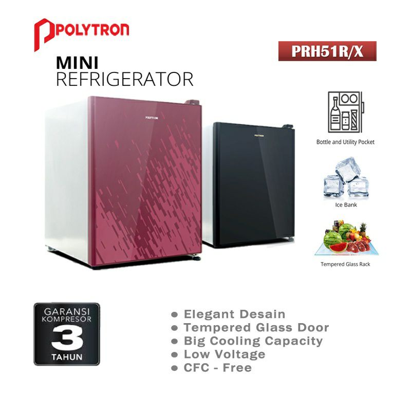 Polytron Kulkas Mini Portabe PRH51 Kulkas Polytron 1 Pintu 50L