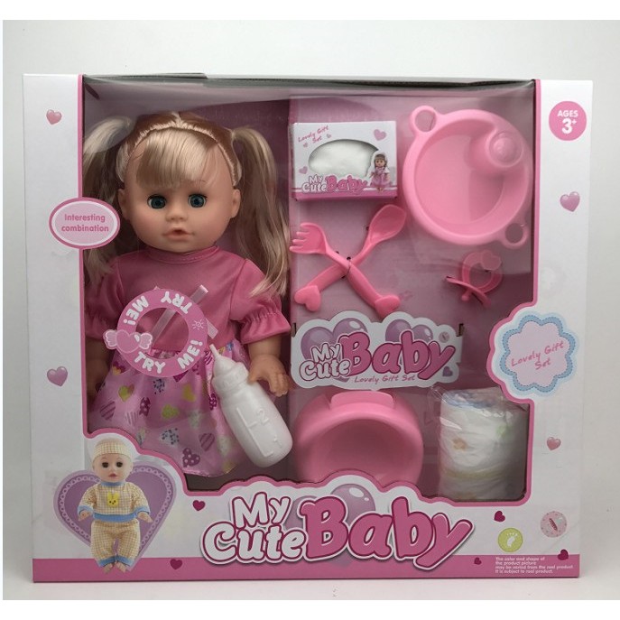 Logu Mainan Baby Doll Anak Mainan Bayi Bayian Pampers Anak Pretend Play My Cute Baby Doll Shopee Indonesia