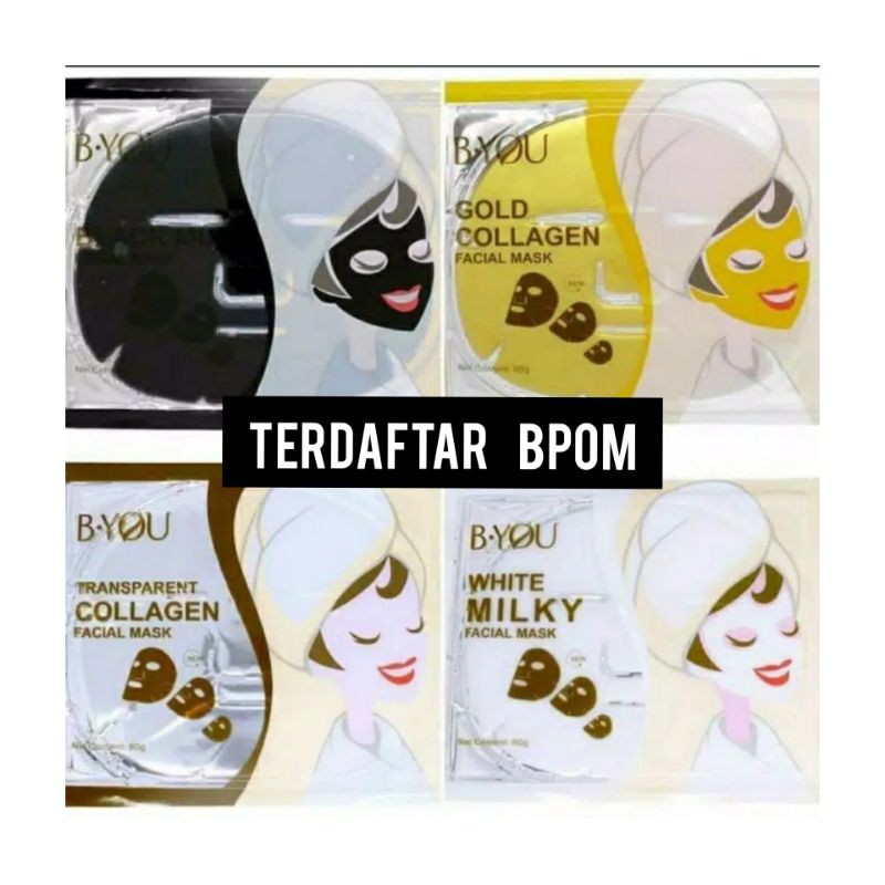 Masker Collagen Bpom Byou Mask B You | Masker Wajah