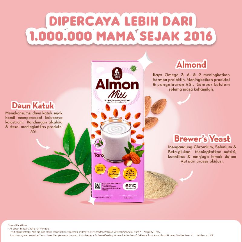 MamaBear Almon Mix / Susu Almon Pelancar Asi / Pengental Asi Halal / Asi Booster