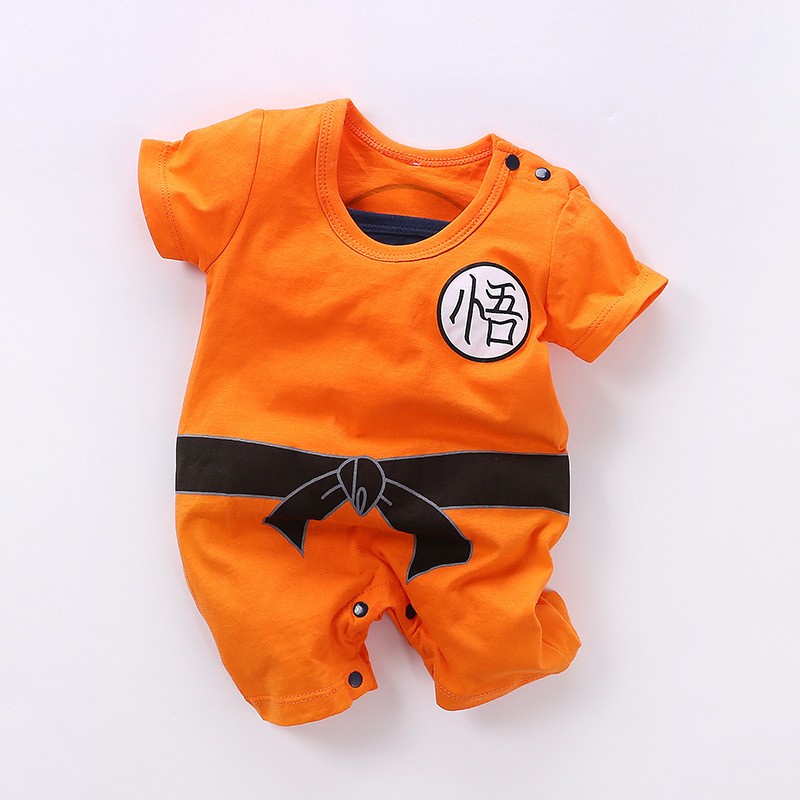 Baju Romper / Baby Jumper Anak Bayi cowo Anime Son Goku Dragon Ball Z / Baju Bayi Import