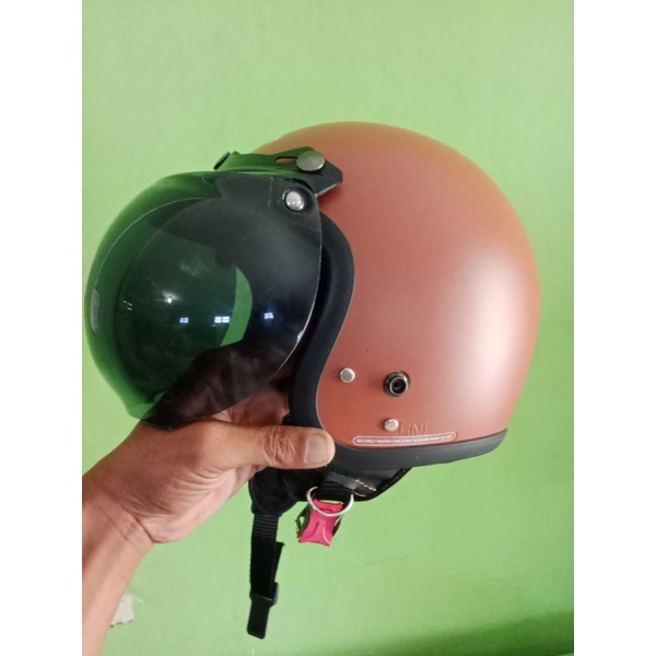 HELM RETRO ANAK JUNIOR starkidss (HNL)KACA Datar Usia 5-9 THN  ORIGINAL
