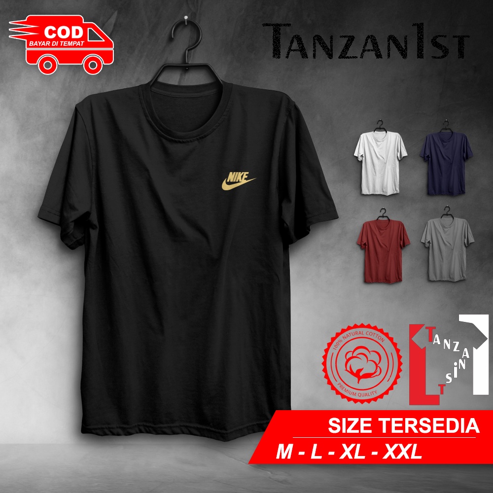 TSHIRT NIKE GOLD LOGO BAJU COTTON COMBED 30S KAOS BRAND NIKE PRIA WANITA PROMO NIKE BIG LOGO