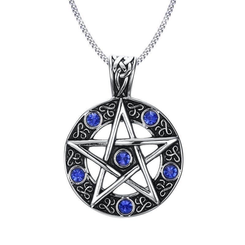 Fashion Vintage Style Jewelry Pentagram Pendant Necklace for Men Women