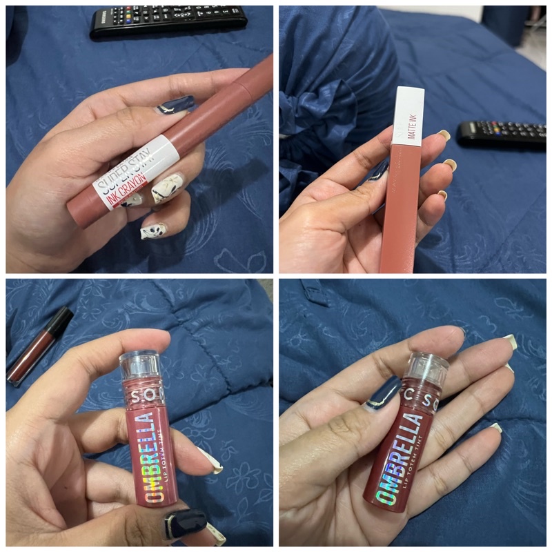 lipstik preloved | maybelline superstay matte ink | somethinc lip totem tint | maybeline superstay i