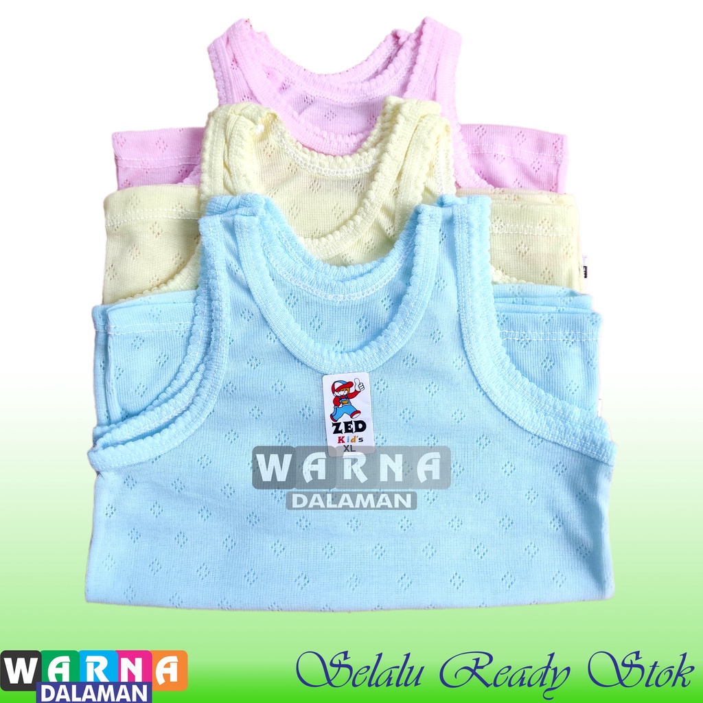 4 Pcs Kaos Dalaman Anak Anak Warna Kaos Singlet Kaos Kutang Anak Warna Usia 0-15 Tahun | WARNA DALAMAN