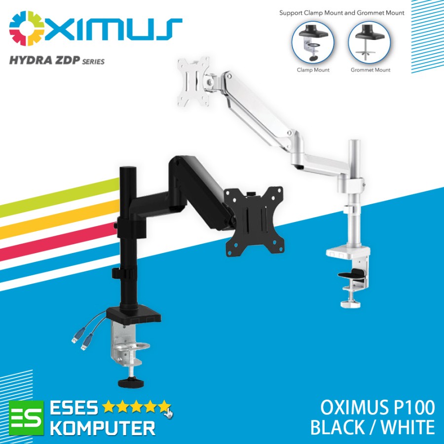 Bracket Monitor Gas Spring OXIMUS P100 | Single Monitor LCD LED