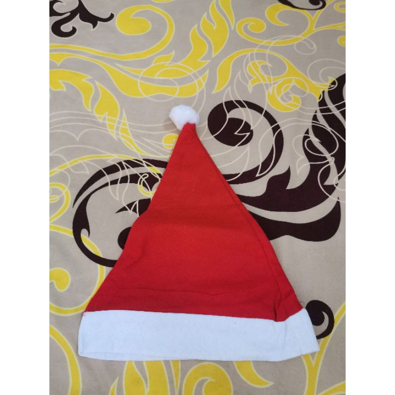 topi natal santa pesta merry christmas natalan party polos merah dewasa anak hat grosir ecer