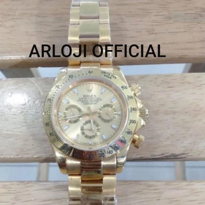 Promo Jam Tangan Rolex Daytona 1992 Crono Aktif Silver Black Anti Air