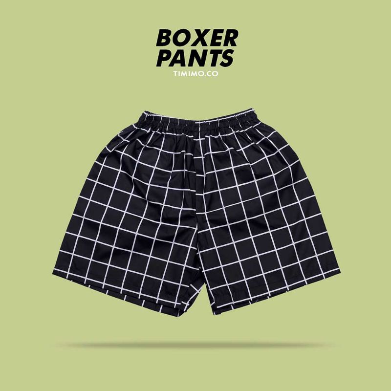 Celana Pendek Motif Kotak Unisex Terbaru | Celana Boxer Pantai Santai Pria Wanita Dewasa | Celana Tidur