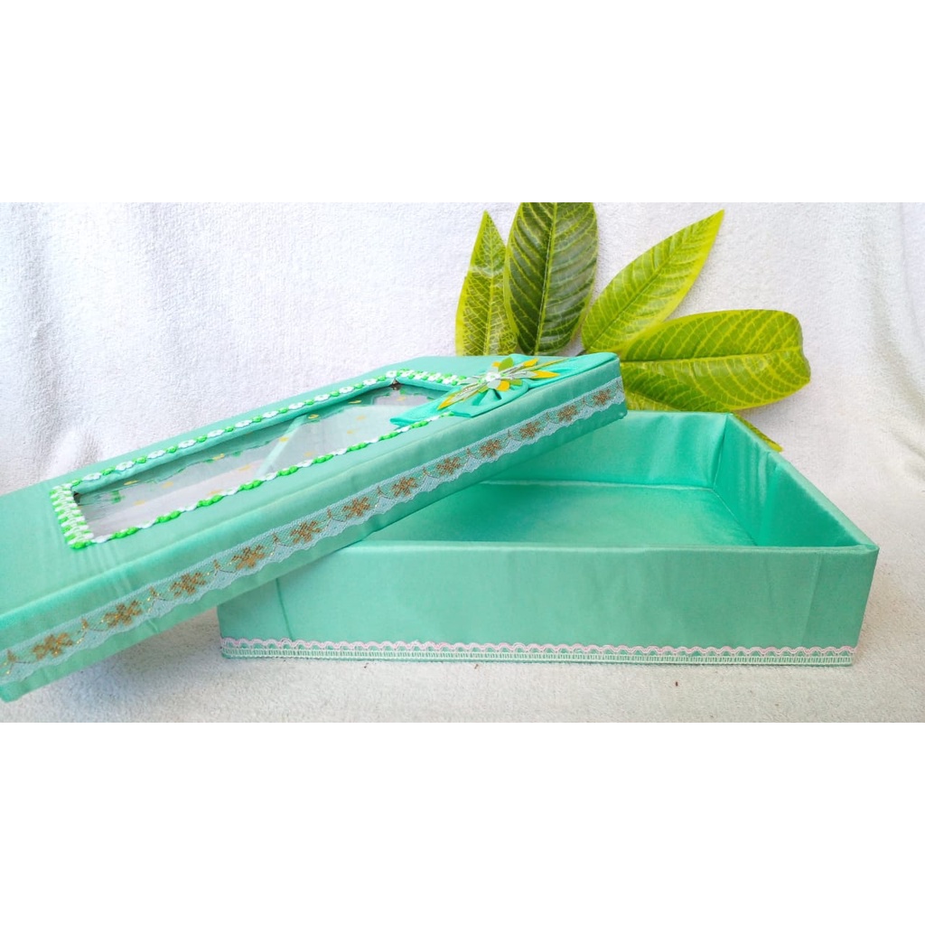 BEST PRODUCT KOTAK HANTARAN,KOTAK PARCEL CANTIK, kotak hantaran kain tutup besar hijau muda unik