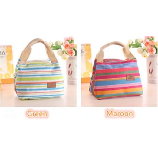 Cooler Lunch Box / Pendingin Bekal Kotak Makan Motif Salur