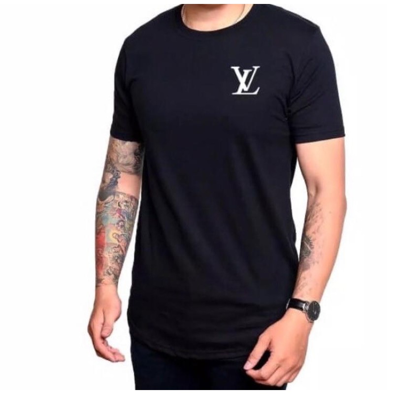 BAJU KAOS TSHIRT PRIA WANITA FASHION BRANDED LOUIS VUITTON LV LOGO SABLON