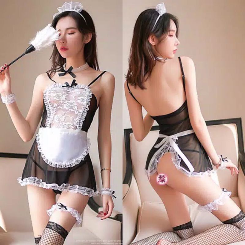 Set Lingerie Sexy Wanita Import Cosplay Pelayan / LINGERIE SEXY BAJU TIDUR SEXY WANITA COSPLAY WAITR