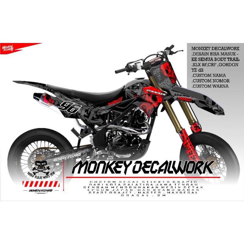 DEKAL STICKER DECAL KLX D-TRACKER CUSTOM STREET GRAFITI KONSEP