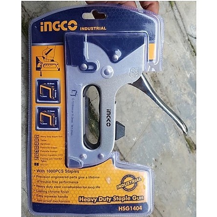 Staples Tembak Gun (4-14mm)Heavy Duty Staple Gun INGCO HSG1404 Stapler Hekter Tembak