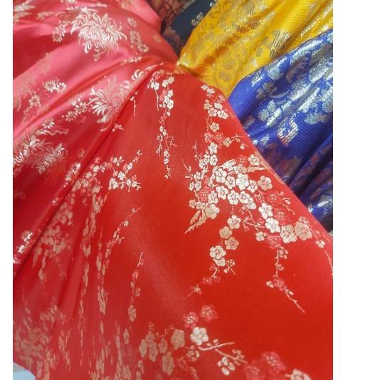 ✬ kain cheongsam.bahan cheongsam imlek.satin motif ✧
