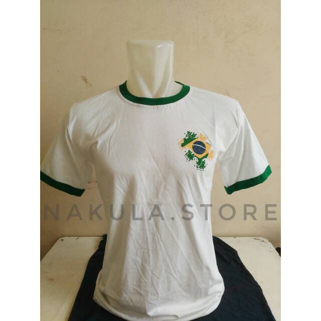 kaos piala dunia brazil / ringer tee brazil