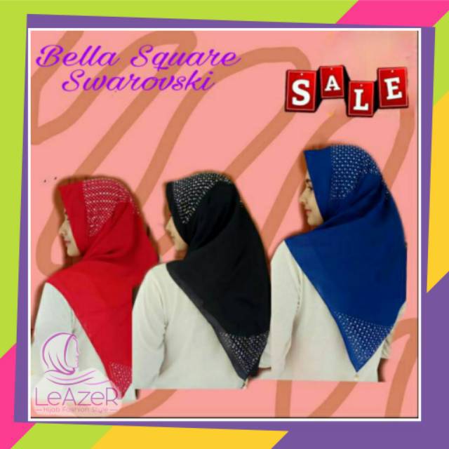 Hijab JILBAB SegiEmpat Bella Pesta Payet Swarosky-1