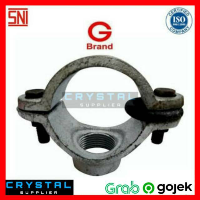 KLEM SADDLE GALVANIS BESI 2 X 3/4" G BRAND / CLAMP SADLE SADEL SEDEL