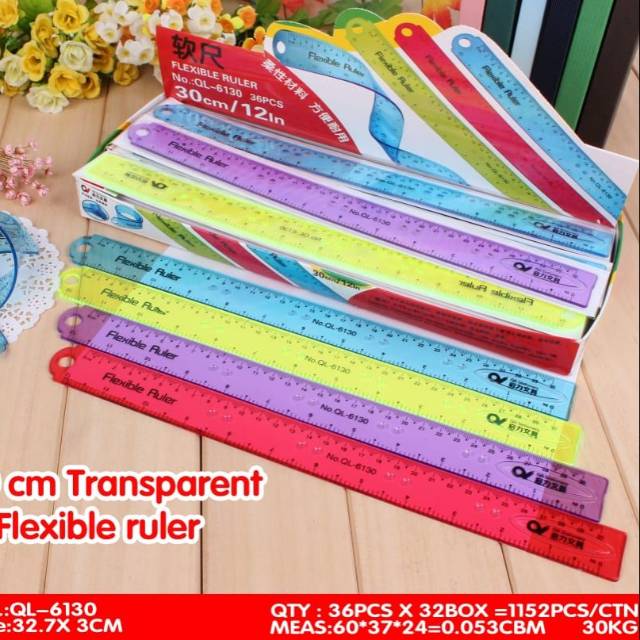 

Penggaris Flexible Karet Lentur 30 / 20 cm