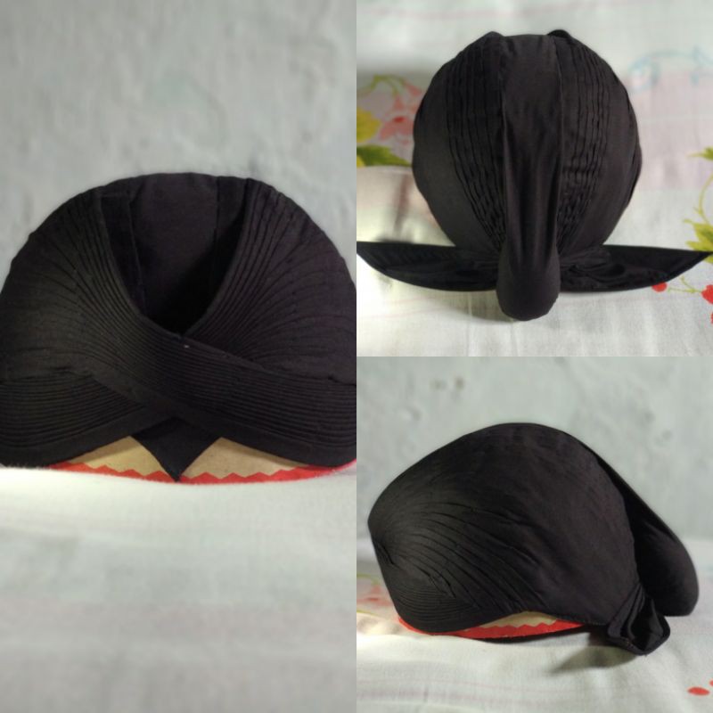 Blangkon Jogja senopaten hitam polos Alusan