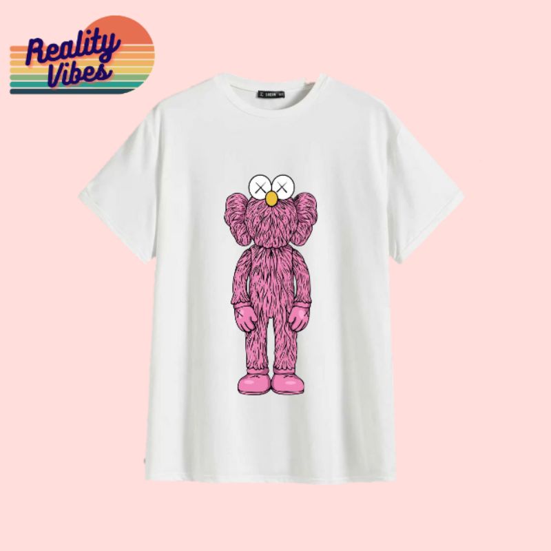 KAOS VINTAGE KAWS X UNIQLO | T SHIRT KAWS X UNIQLO | BAJU PUTIH UNISEX