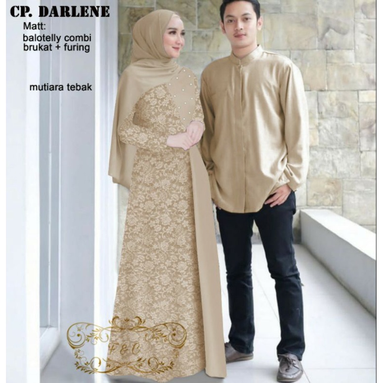 CP COUPLE DARLENE PASANGAN KEMEJA DAN DRESS GAMIS MAXY FEHM