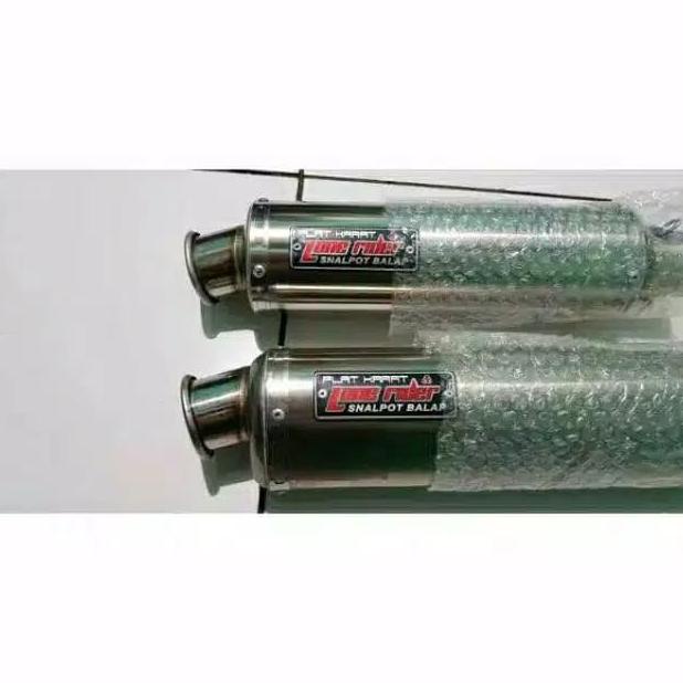 Produk Unggulan] knalpot LR oval knalpot lone rider trioval bulat
