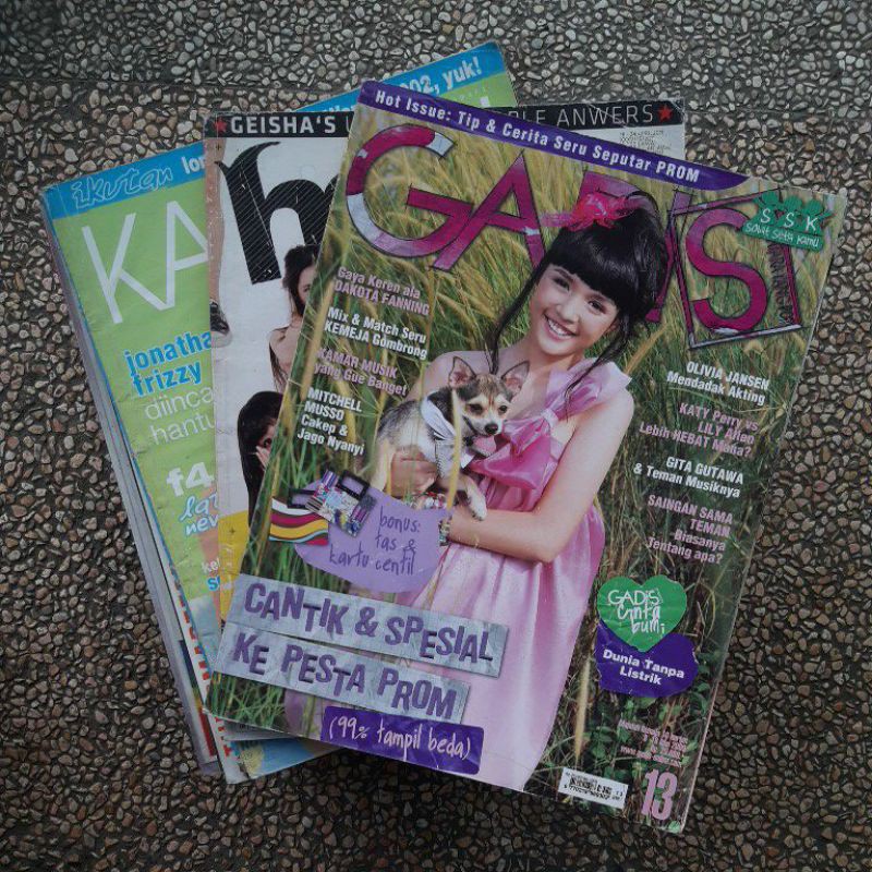 Majalah bekas Gadis.Hai.Kawanku.Aneka Yess.Teen.Kondisi Bagus