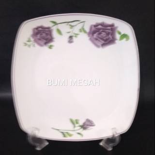 Best seller piring  ceper keramik  persegi 11 25inch motif 