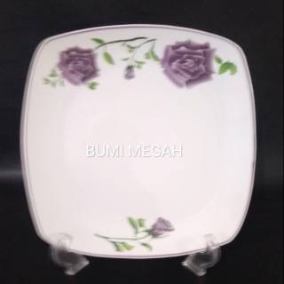 Best seller piring  ceper  keramik  persegi 11 25inch motif 