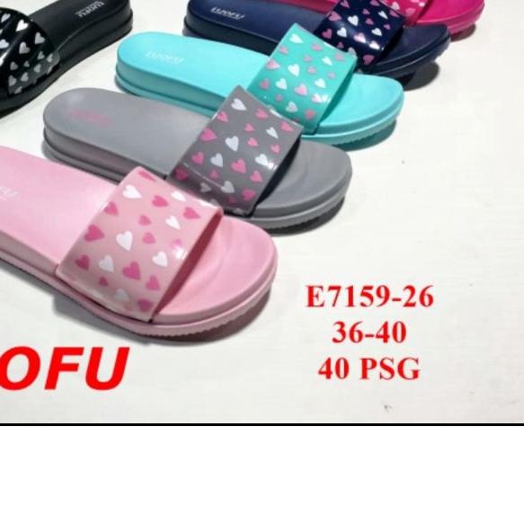 ➬ luofu E7159-26 sandal selop wanita empuk ringan ➳