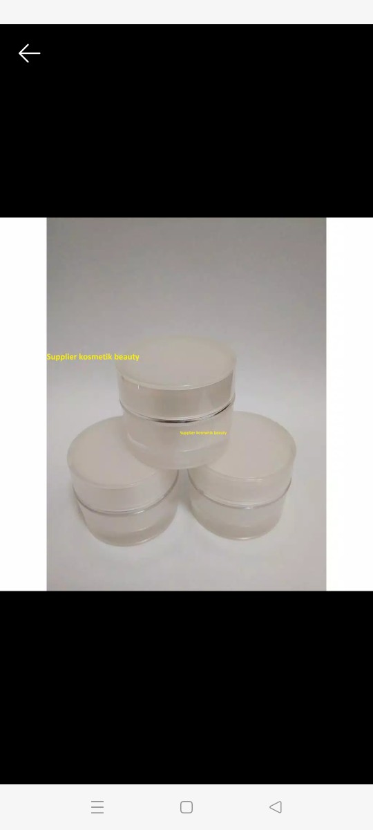 Pot Acrylic Mutiara/pot Akrilik/pot Kosmetik/pot Cream/pot Krim 10 G Putih/pot Kosmetik