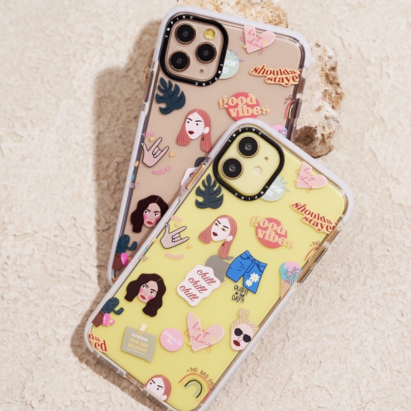 NEW !! IMPACT Vol.1 GIRLPWR x Temperedinc case iphone ( ip 7-11promax Ready !! )