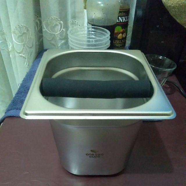 Box Wadah Kopi Espresso Knock Box Container Barista Onetwocups- Kb1 Silver