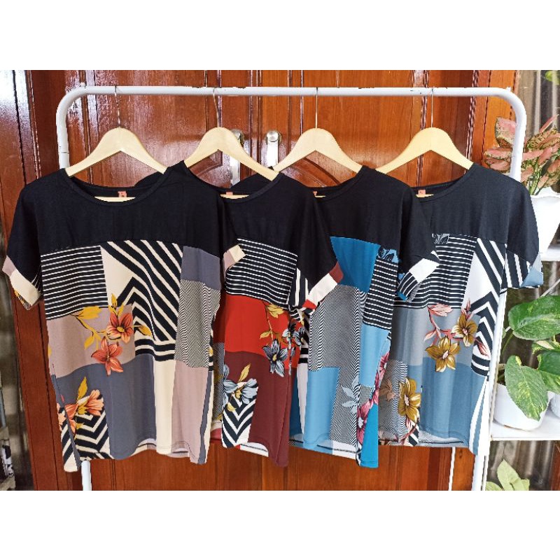 Blouse/kaos wanita lengan pendek kekinian