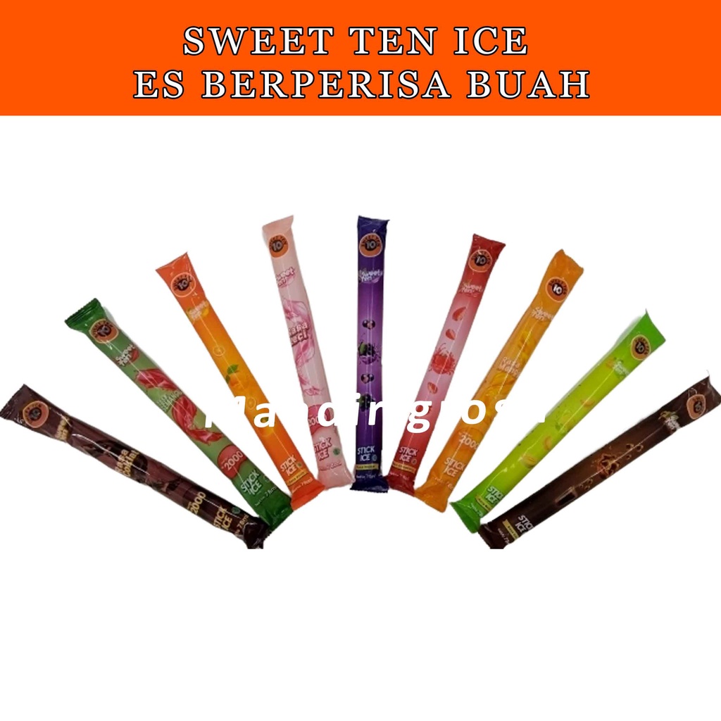 1 Pack Es Berperisa Buah-Buahan * Sweet Ten Ice * Stick Ice * Ice Cup * Pillow Ice