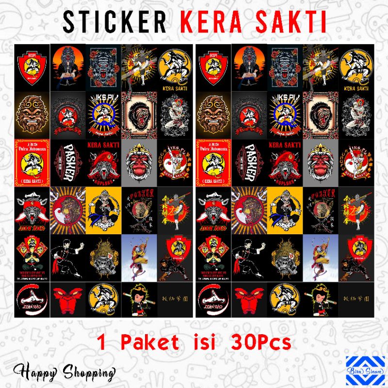 

Sticker Pencak Silat KERA SAKTI 1 Paket isi 30Pcs