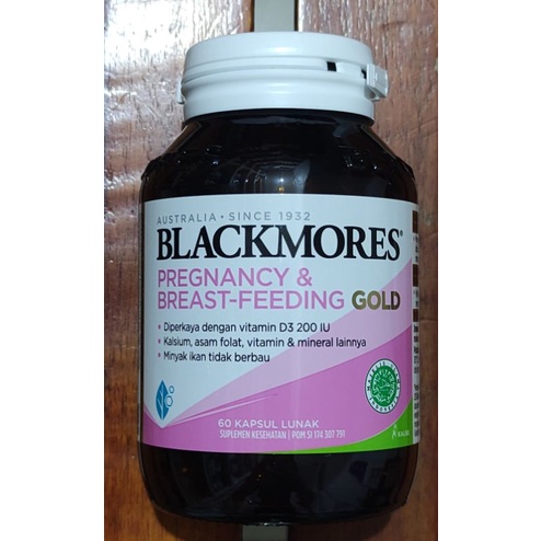 Blackmores Pregnancy &amp; Breast Feeding Gold (60 Tab) / Vitamin ibu dan bayi / Asam Folat