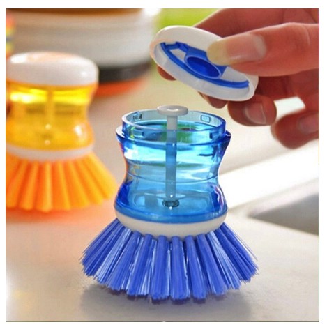 Sikat cuci piring + dispenser sabun cleaning Soap Dispenser scrubber-1