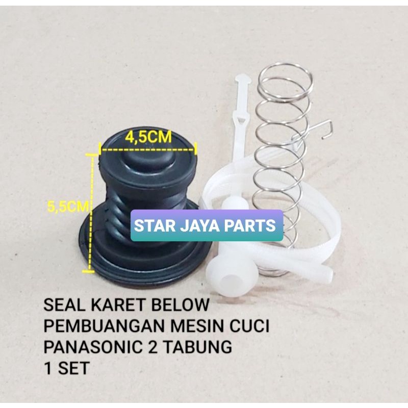 1 Set Seal Karet Pembuangan Mesin Cuci Panasonic 2 Tabung