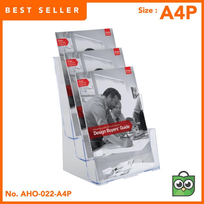 

Paper | Acrylic Holder Table Brochure Three Tier Pockets A4 Portrait Murah Baru