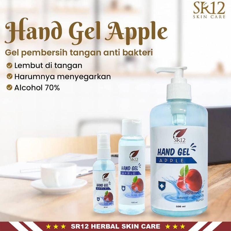 Hand Gel SR12 | Hand Gel Apple SR12 | Netto 500ml | Pembersih Tangan SR12 Skincare