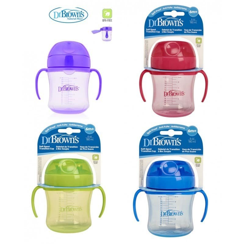 DR. BROWNS SOFT SPOUT TRANSITION CUP 6OZ 61001