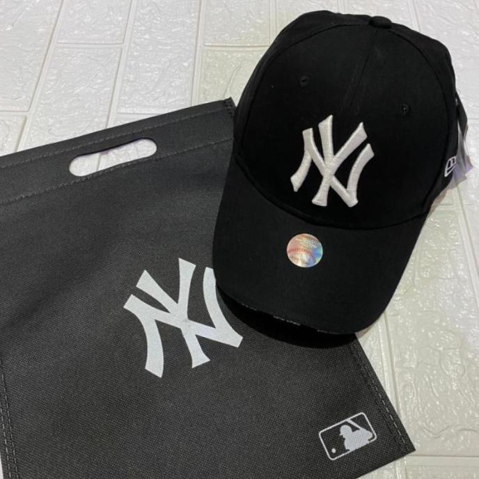 Diskon 100% Original Topi Nyk New York Mlb Yankees Baseball Cap Hat Original - Hitam Logo Hita