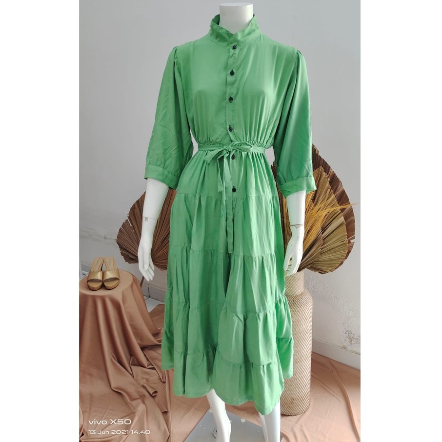 GAMIS BALI RAYON POLOS RAMPEL-mint