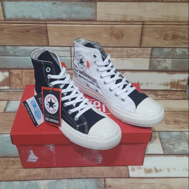 Sepatu All Star 70s High X Black Off White Prem