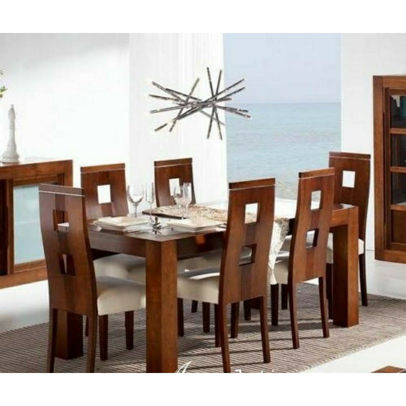 set meja makan 6 kursi