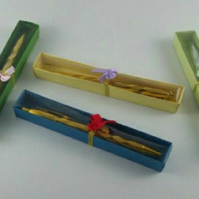 

Souvenir pulpen emas kemas boks